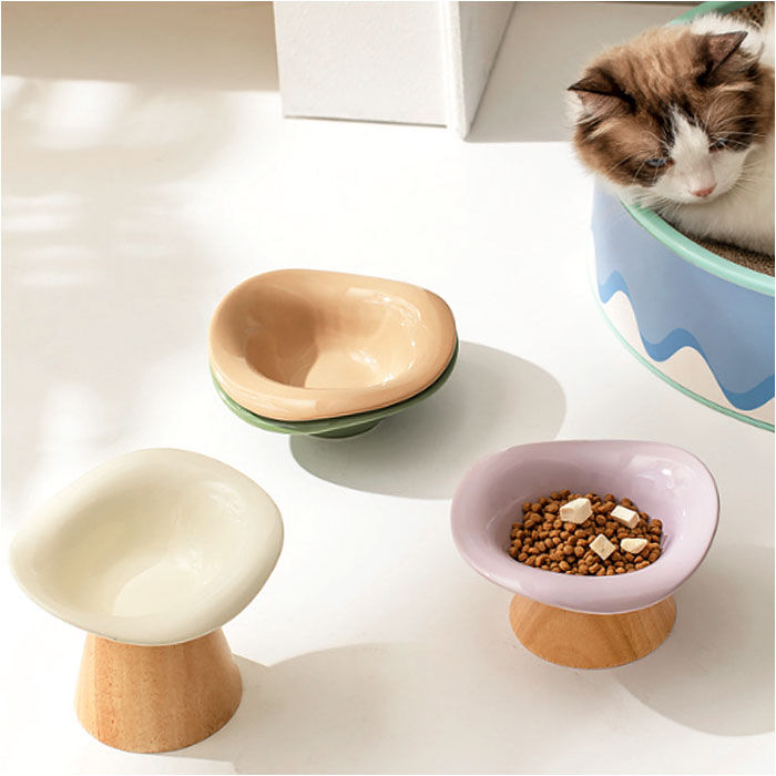 BACKYARD FAMILY「フードボウル 高さがある 通販 フードボール スタンド 餌入れ エサ入れ ペット食器 ご飯皿 ネコ」|その他|