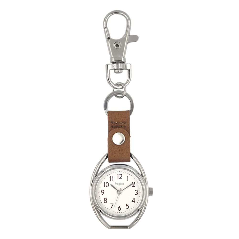 BACKYARD FAMILY「fragola 時計 キーホルダー 通販 懐中時計 カラビナウォッチ フックウォッチ」|腕時計|ブラウン1