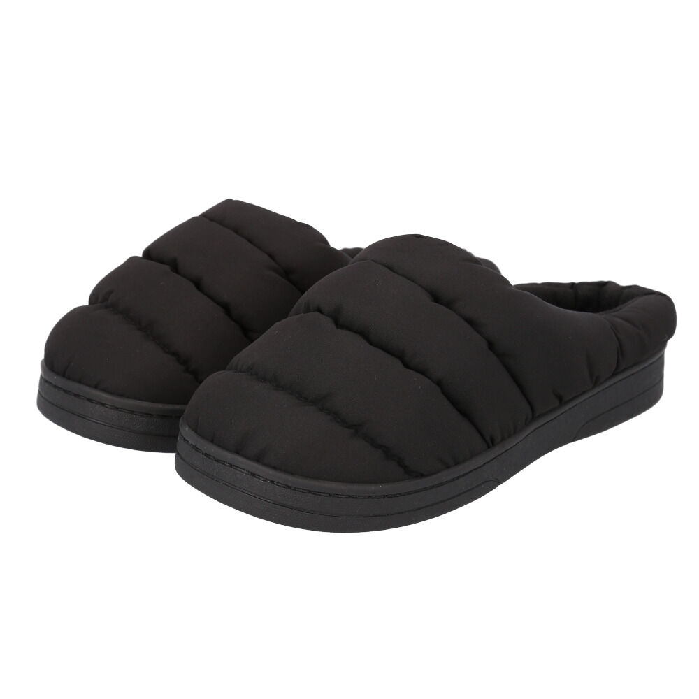 BACKYARD FAMILY「モックシューズ レディース 通販 スリッポン 裏起毛 サンダル 秋冬 ルームシューズ」|サンダル|ブラック1