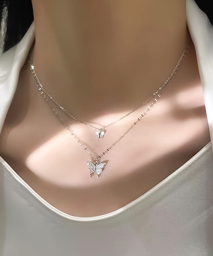 BACKYARD FAMILY「ネックレス レディース シンプル 通販 ペンダント 首飾り ジュエリー アクセサリー 二重 ダブル」|その他|