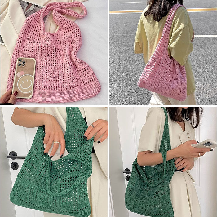 BACKYARD FAMILY「ニットトートバッグ 肩掛け 通販 トートバッグ レディース ニットバッグ ニットトート ニット」|トートバッグ|