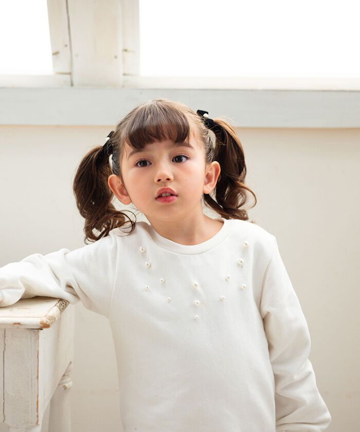 BACKYARD FAMILY「Rora ヘアクリップ キッズ 2個セット 通販 ベル ミニ リボン パール ベルベット」|その他|