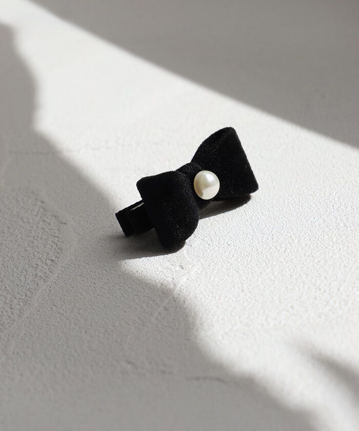 BACKYARD FAMILY「Rora ヘアクリップ キッズ 2個セット 通販 ベル ミニ リボン パール ベルベット」|その他|