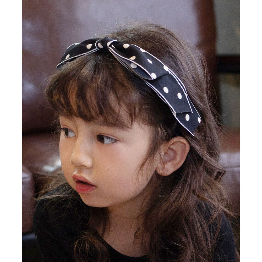 BACKYARD FAMILY「Rora カチューシャ キッズ 通販 プティ ドット 髪飾り 髪留め 髪どめ ヘアアクセサリー」|その他|ブラック1