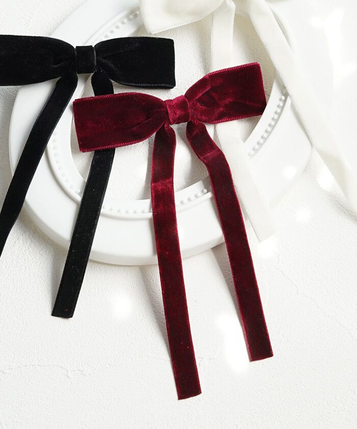 BACKYARD FAMILY「Rora バレッタ キッズ 通販 マールン ベルベット 髪飾り 髪どめ 髪留め リボン 大きめ」|その他|