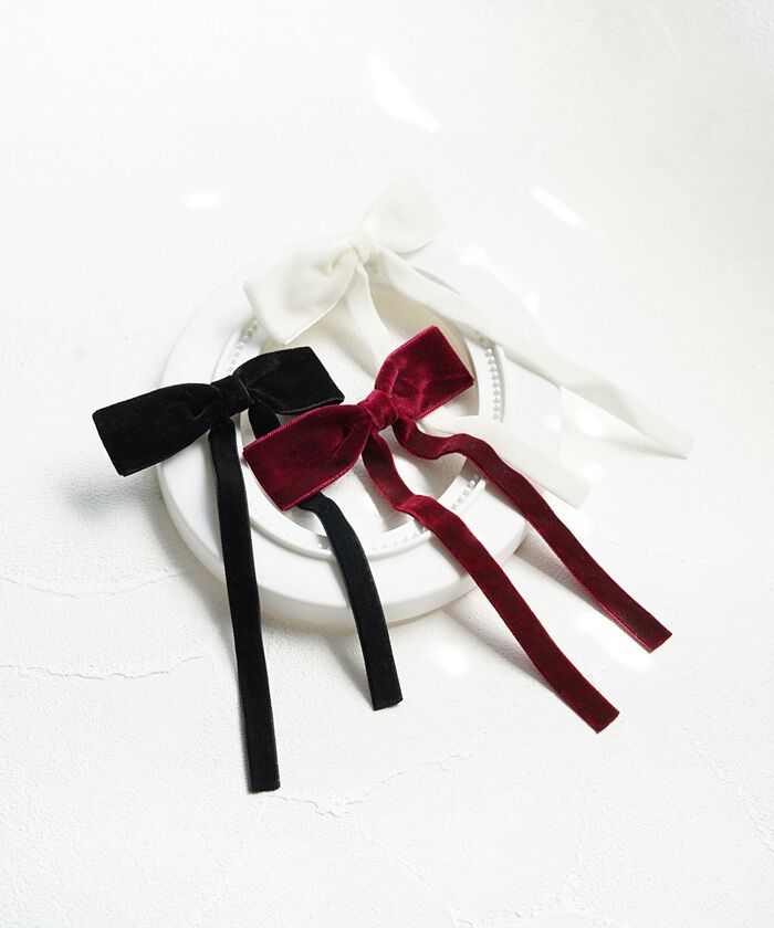 BACKYARD FAMILY「Rora バレッタ キッズ 通販 マールン ベルベット 髪飾り 髪どめ 髪留め リボン 大きめ」|その他|