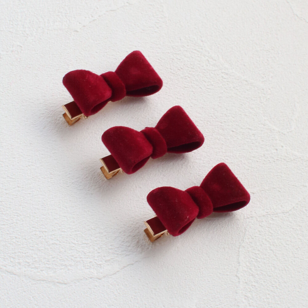 BACKYARD FAMILY「Rora ヘアクリップ キッズ 3個セット 通販 ひな ヘアークリップ 髪どめ 髪留め」|その他|レッド1