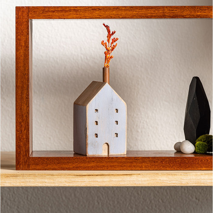 BACKYARD FAMILY「オブジェ インテリア 置物 通販 木のお家 一輪挿し 飾り 木製 インテリア雑貨 フラワーベース」|その他|