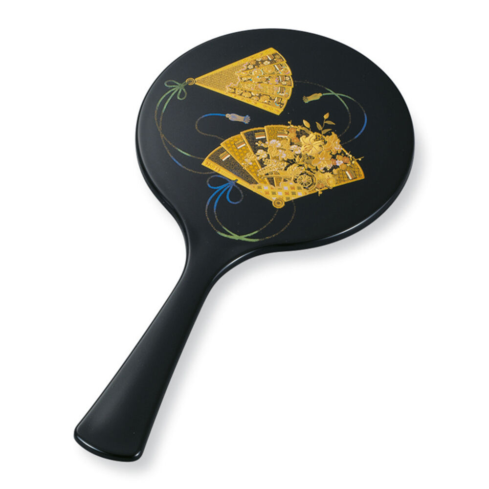 BACKYARD FAMILY「手鏡 和風 山中塗 通販 日本製 国産 雅手鏡 ハンドミラー 雅 鏡 ミラー ミタニ 山中漆器」|その他|ブラック1