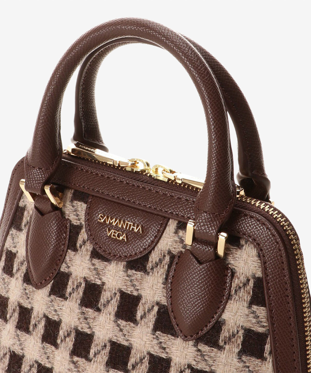 Samantha Vega「チェックラインハンドバック」|ハンドバッグ|