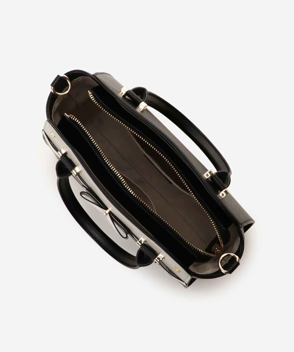 Samantha Vega「バイカラーアクセントリボントートバッグ」|ハンドバッグ|