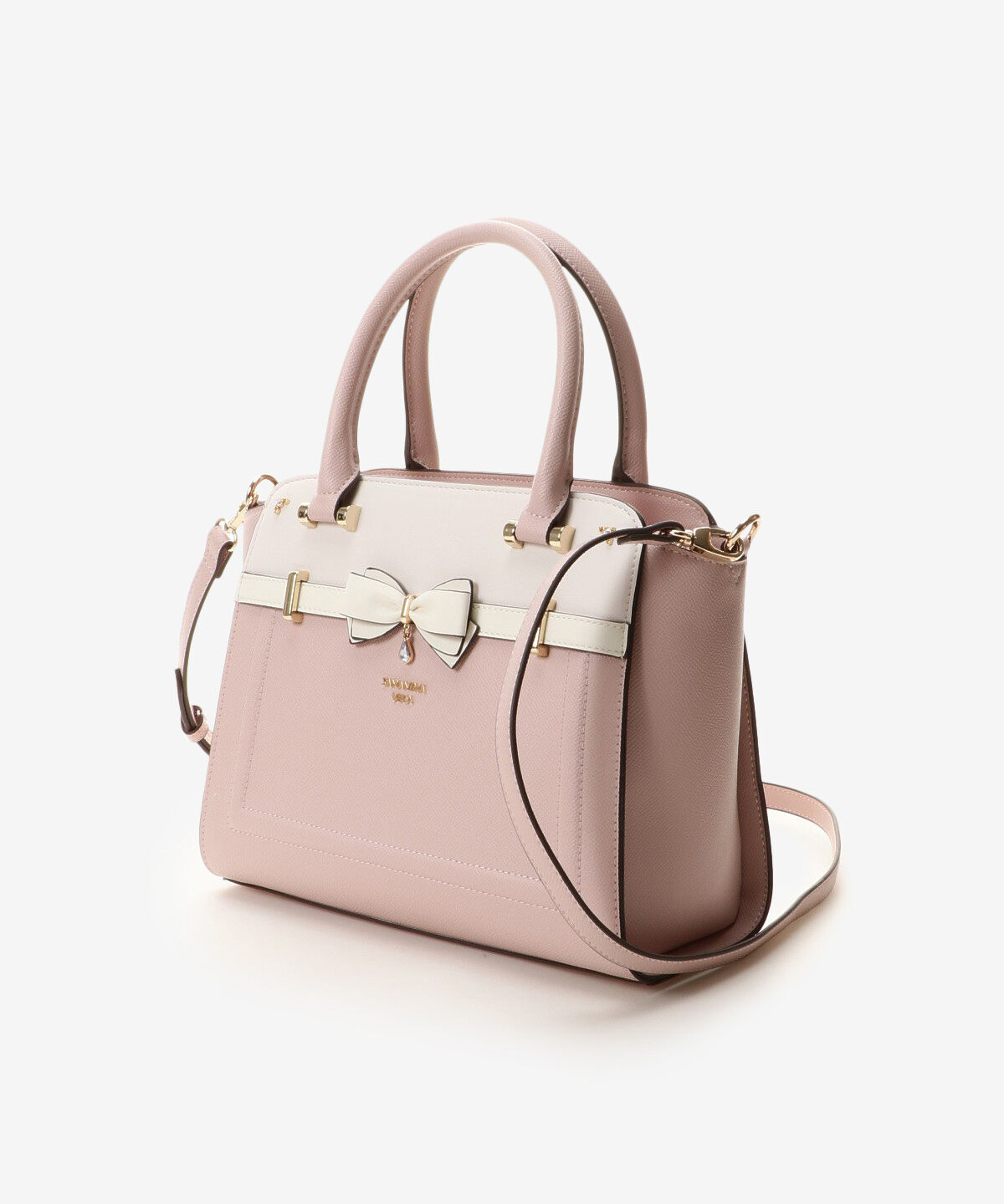 Samantha Vega「バイカラーアクセントリボントートバッグ」|ハンドバッグ|