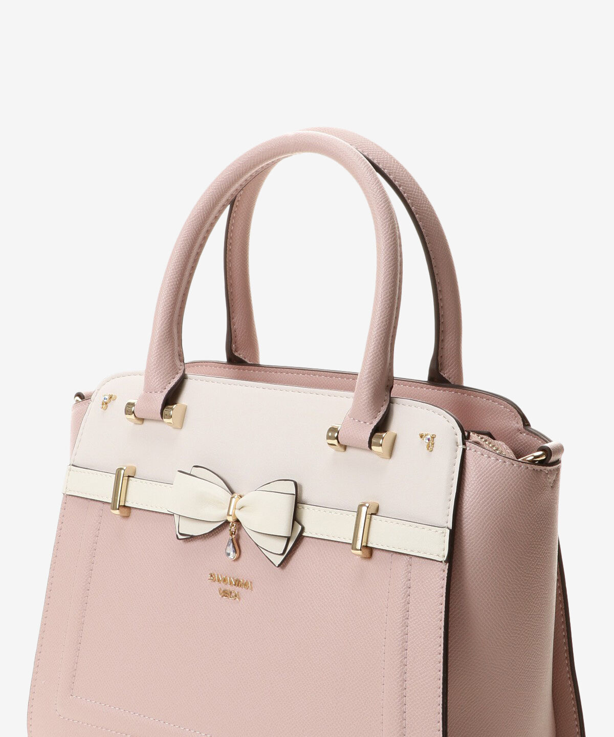 Samantha Vega「バイカラーアクセントリボントートバッグ」|ハンドバッグ|