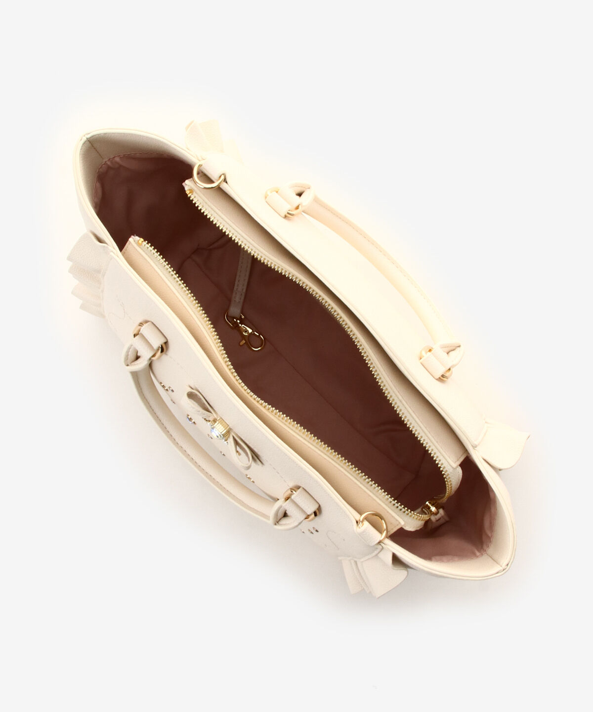 Samantha Vega「サイドレースアップリボンビジューフラッター」|ハンドバッグ|