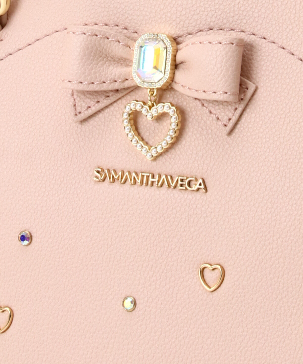 Samantha Vega「サイドレースアップリボンビジューフラッター」|ハンドバッグ|