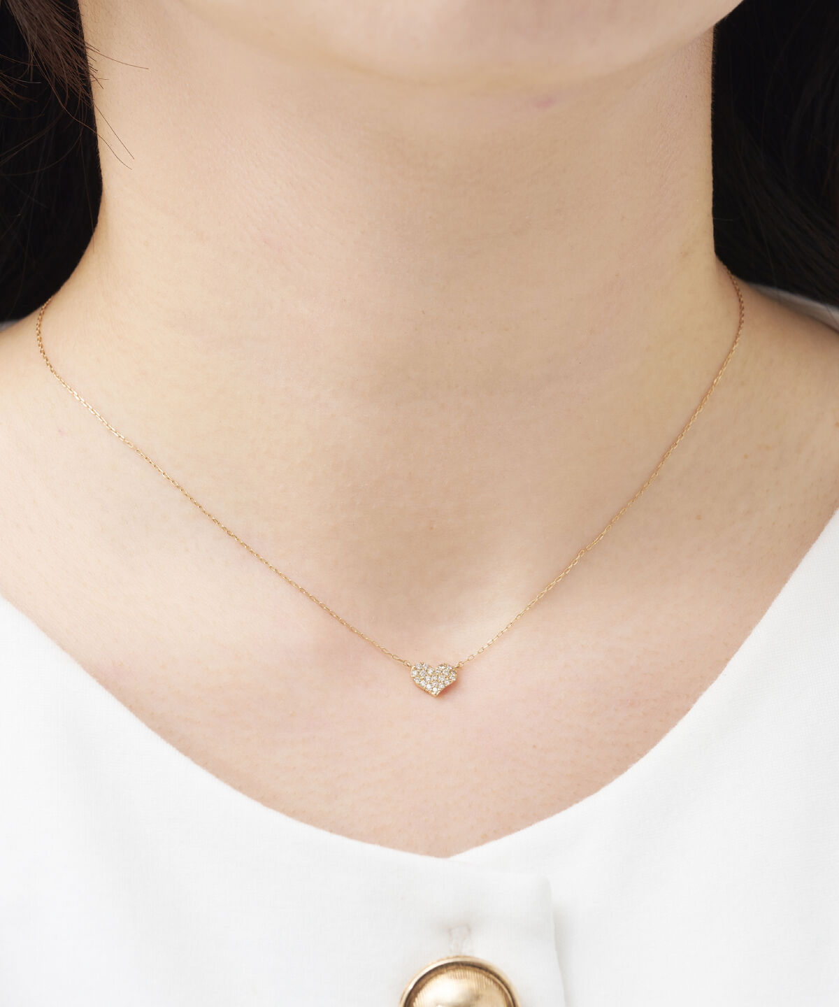 Samantha Tiara「K18 YG パーフェクトハートインフィニティネックレス（小）」|ネックレス|