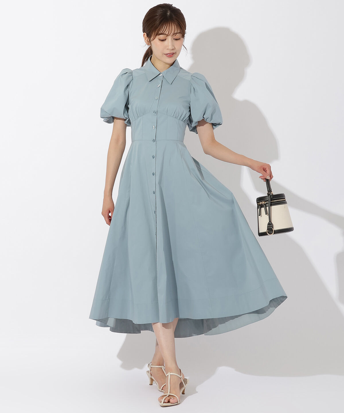 アンドクチュール「コルセットシャツワンピース」|ワンピース|