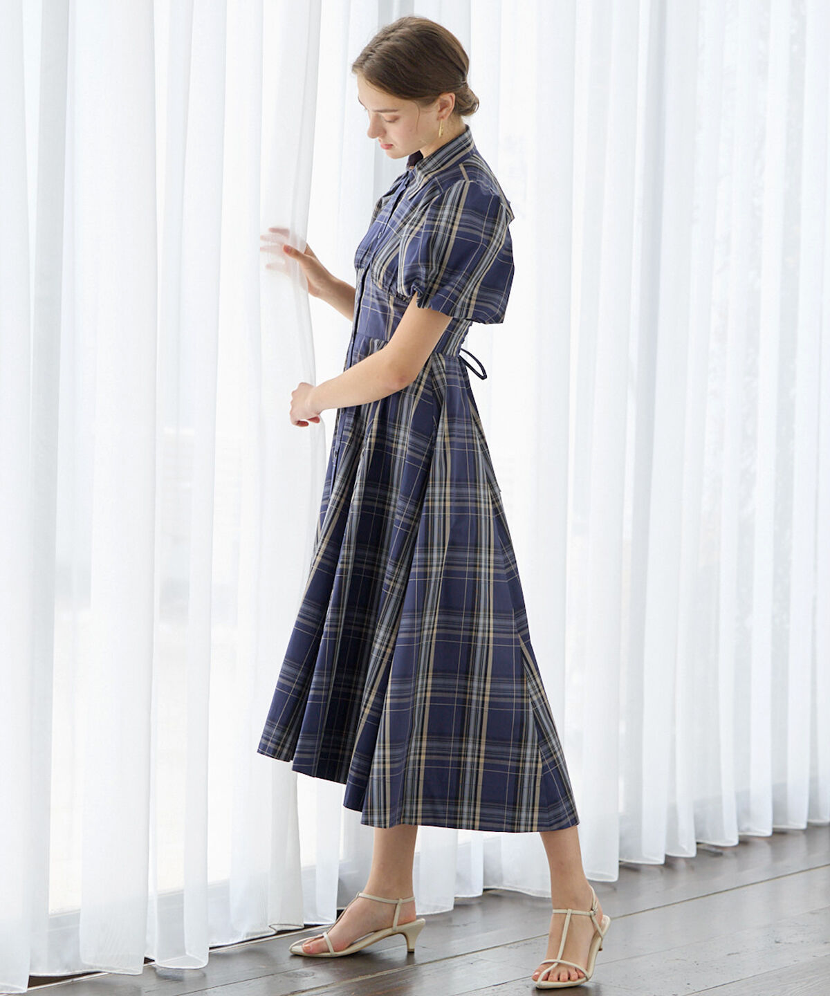 アンドクチュール「コルセットシャツワンピース」|ワンピース|