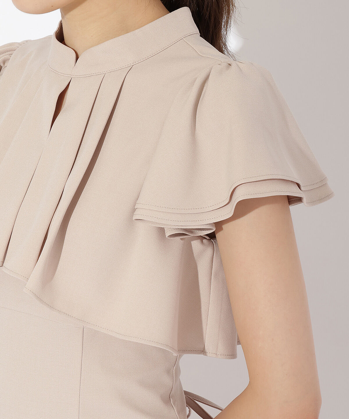 アンドクチュール「フリルケープ風ワンピース」|ワンピース|