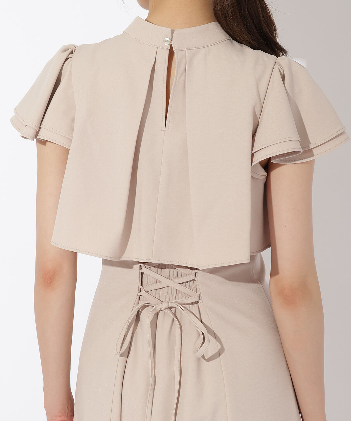 アンドクチュール「フリルケープ風ワンピース」|ワンピース|