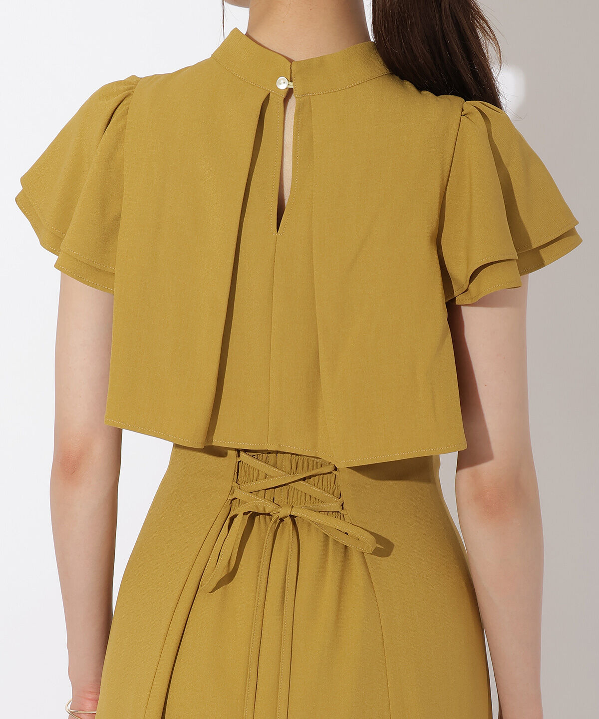 アンドクチュール「フリルケープ風ワンピース」|ワンピース|