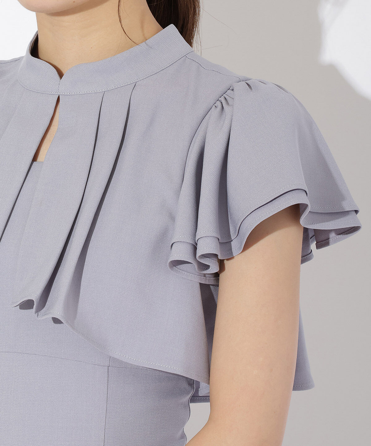 アンドクチュール「フリルケープ風ワンピース」|ワンピース|