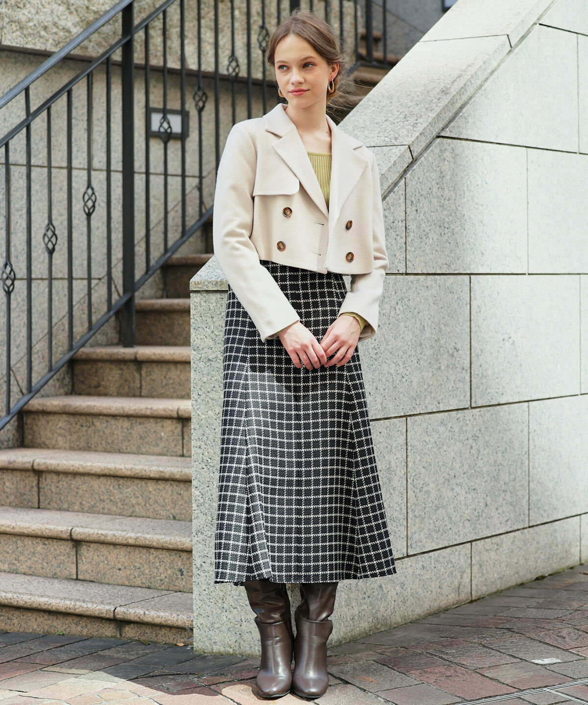 アンドクチュール「ウールメルトンショートジャケットコート」|その他|