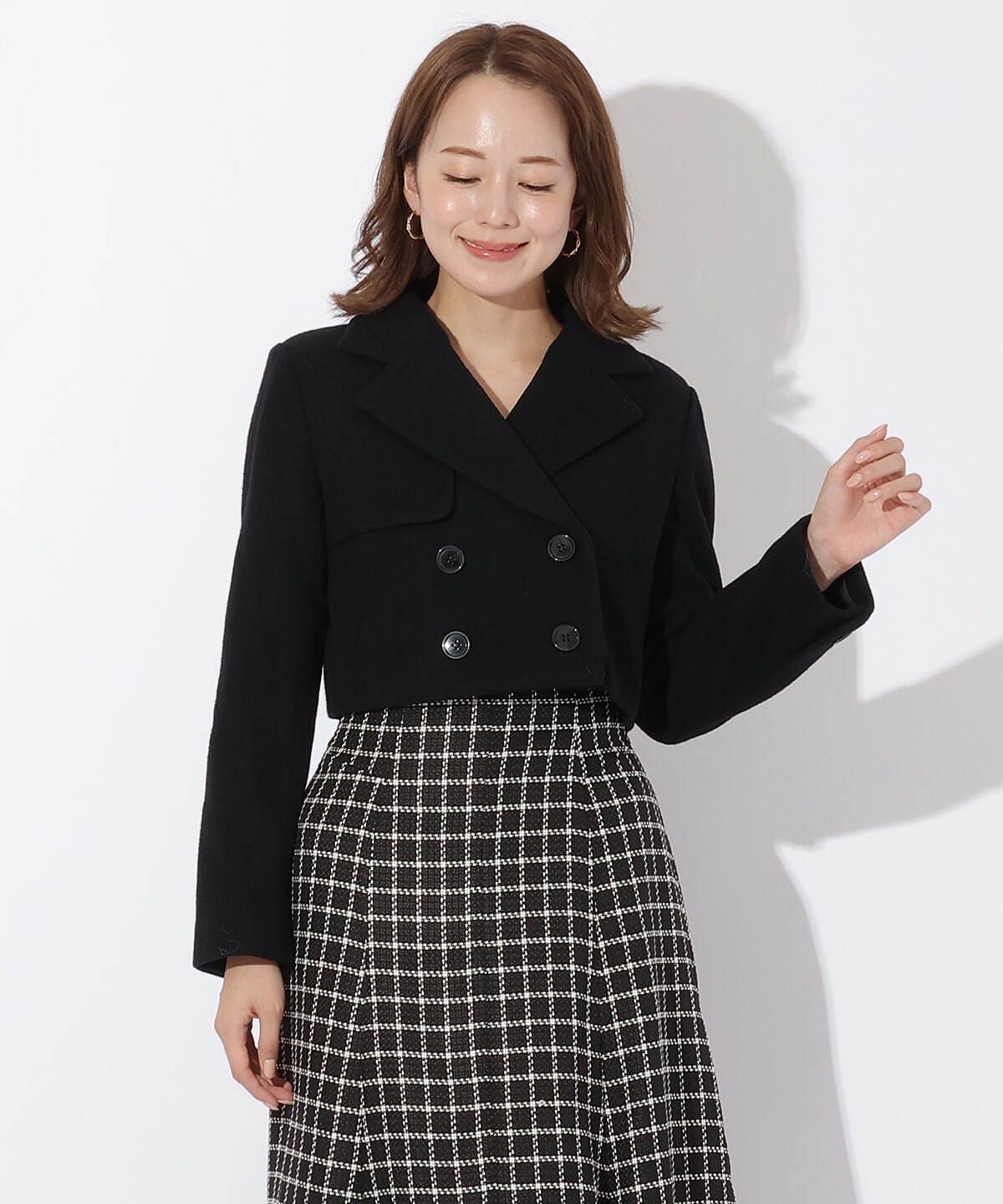 アンドクチュール「ウールメルトンショートジャケットコート」|その他|