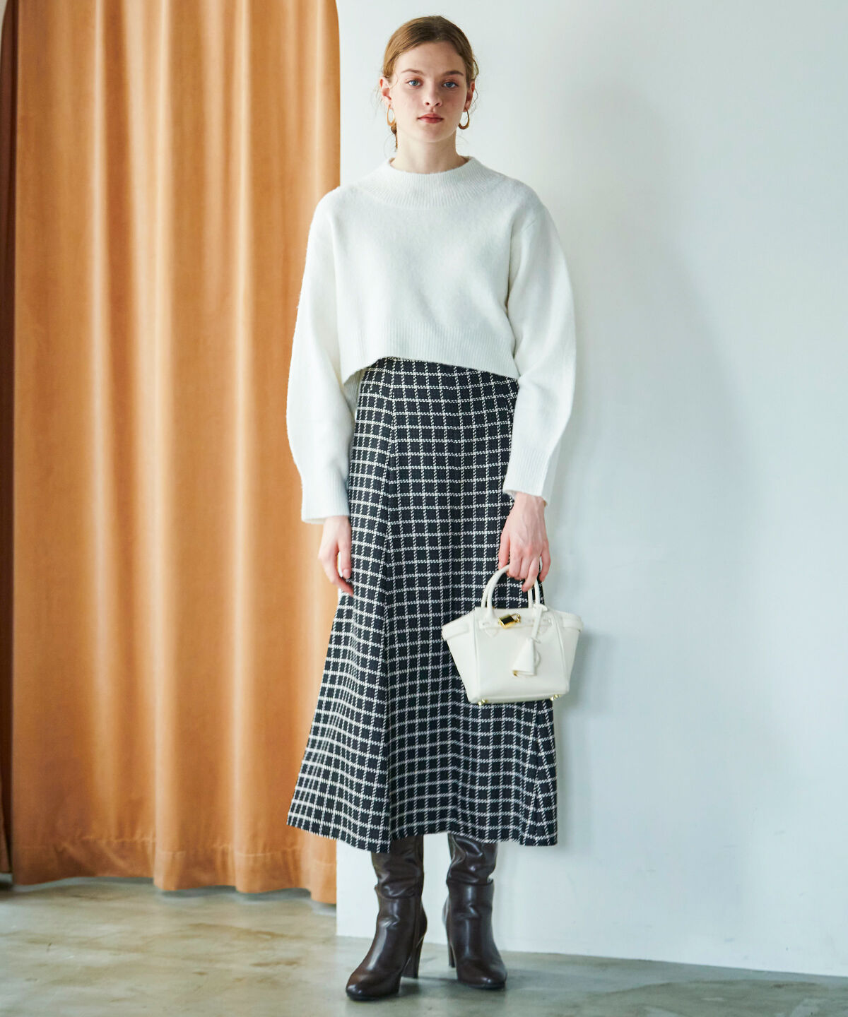 アンドクチュール「ウールMIXハイネックニットプルオーバー」|ニット・セーター|