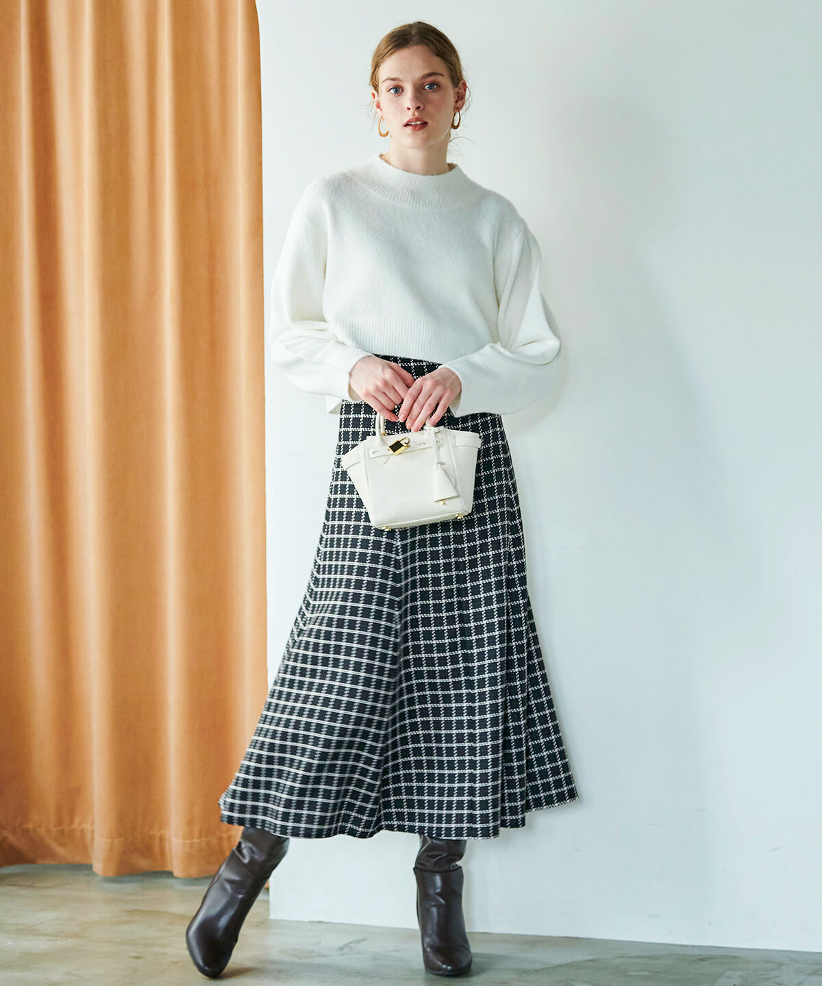 アンドクチュール「ウールMIXハイネックニットプルオーバー」|ニット・セーター|