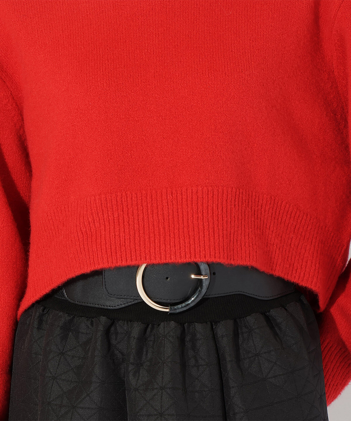 アンドクチュール「ウールMIXハイネックニットプルオーバー」|ニット・セーター|