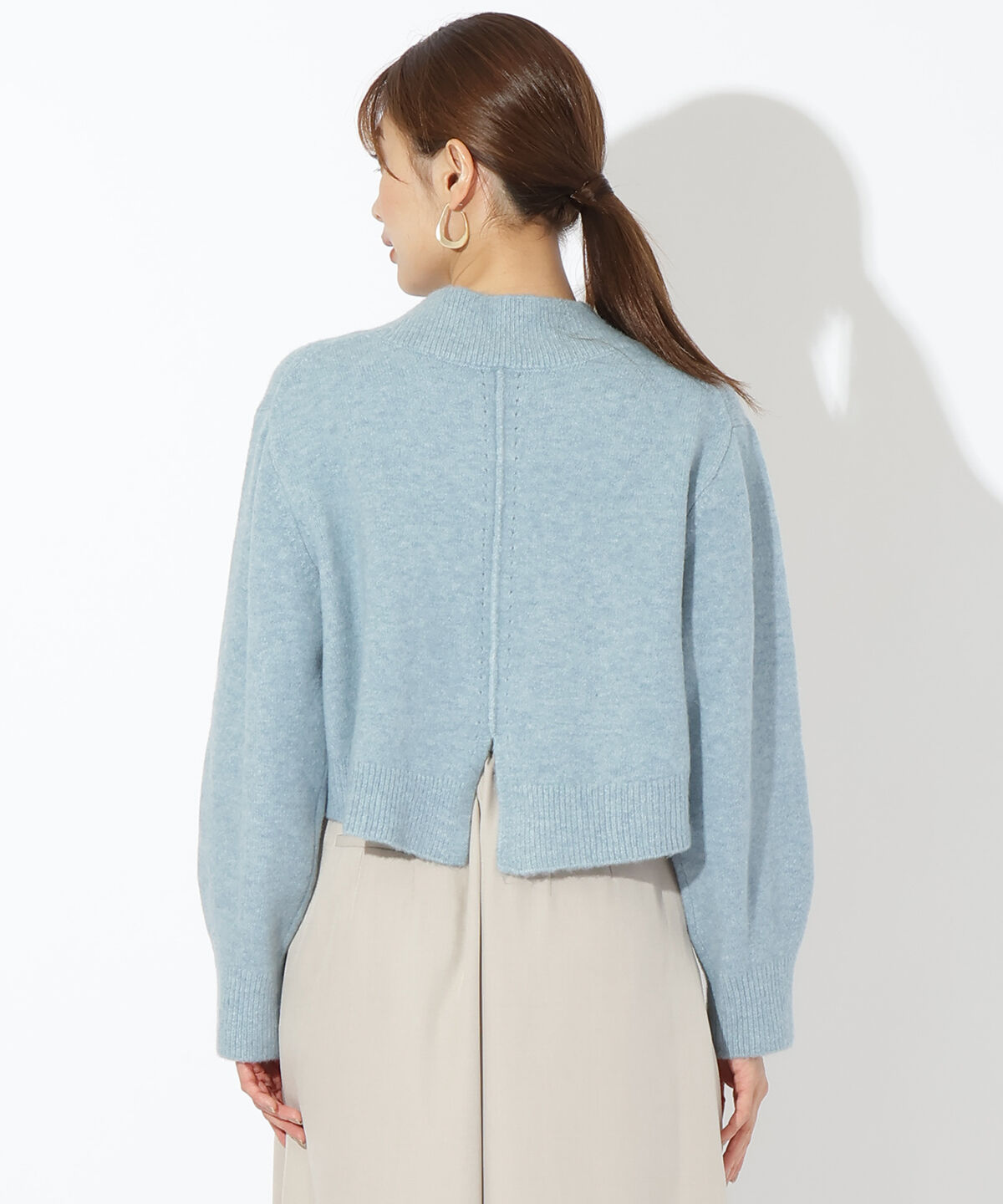 アンドクチュール「ウールMIXハイネックニットプルオーバー」|ニット・セーター|