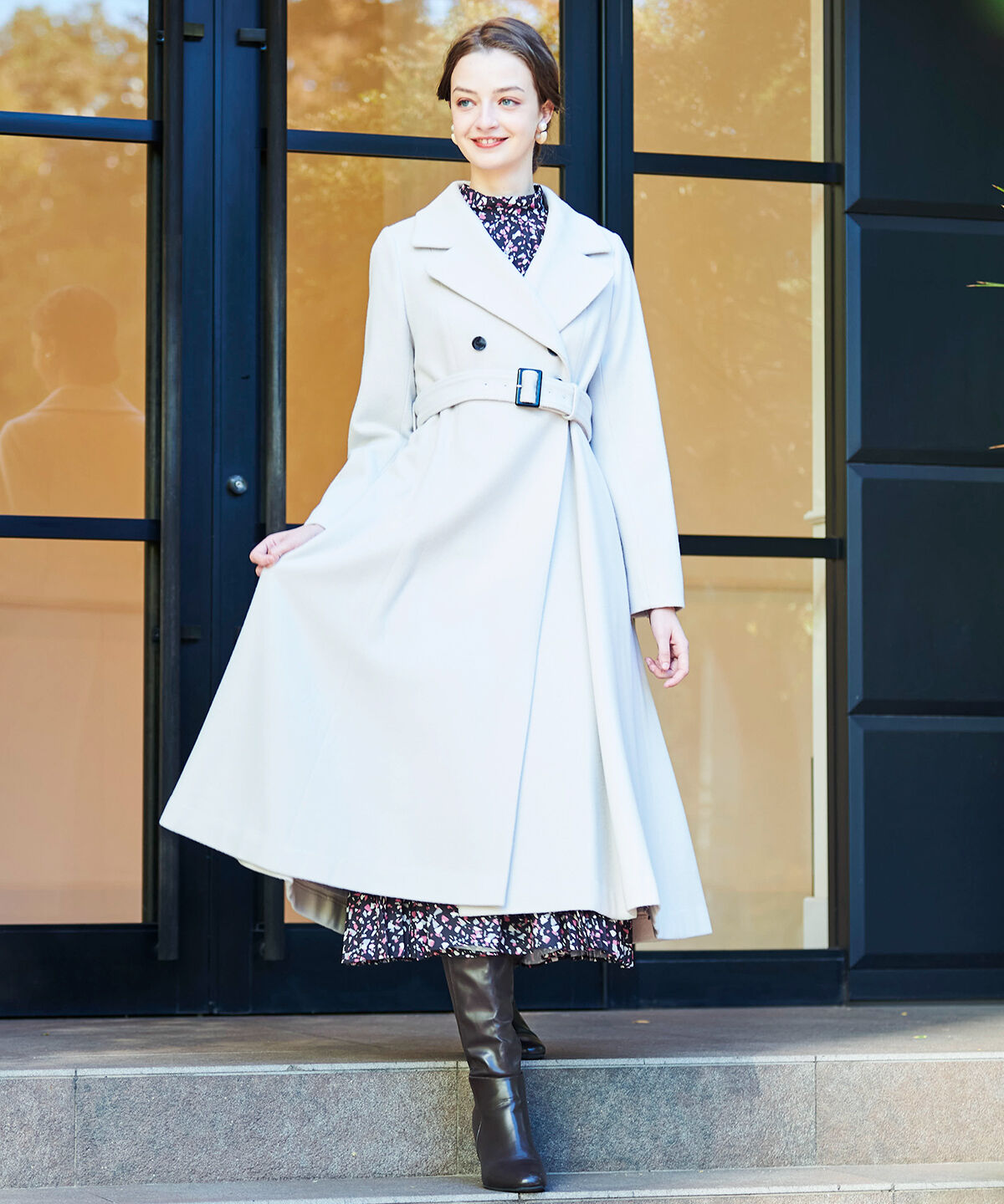 アンドクチュール「ドレストレンチコート」|ステンカラーコート|