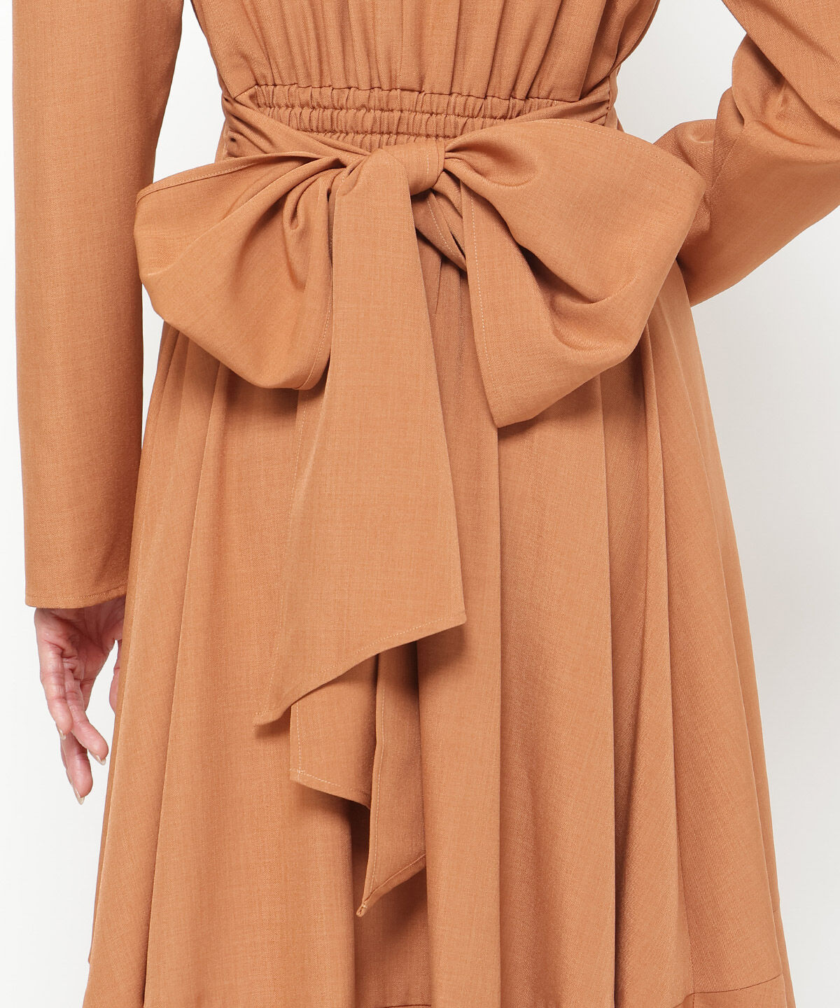 アンドクチュール「アシメラッフルフリルバックリボンワンピース」|ワンピース|