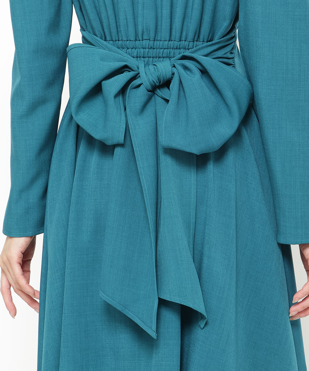 アンドクチュール「アシメラッフルフリルバックリボンワンピース」|ワンピース|