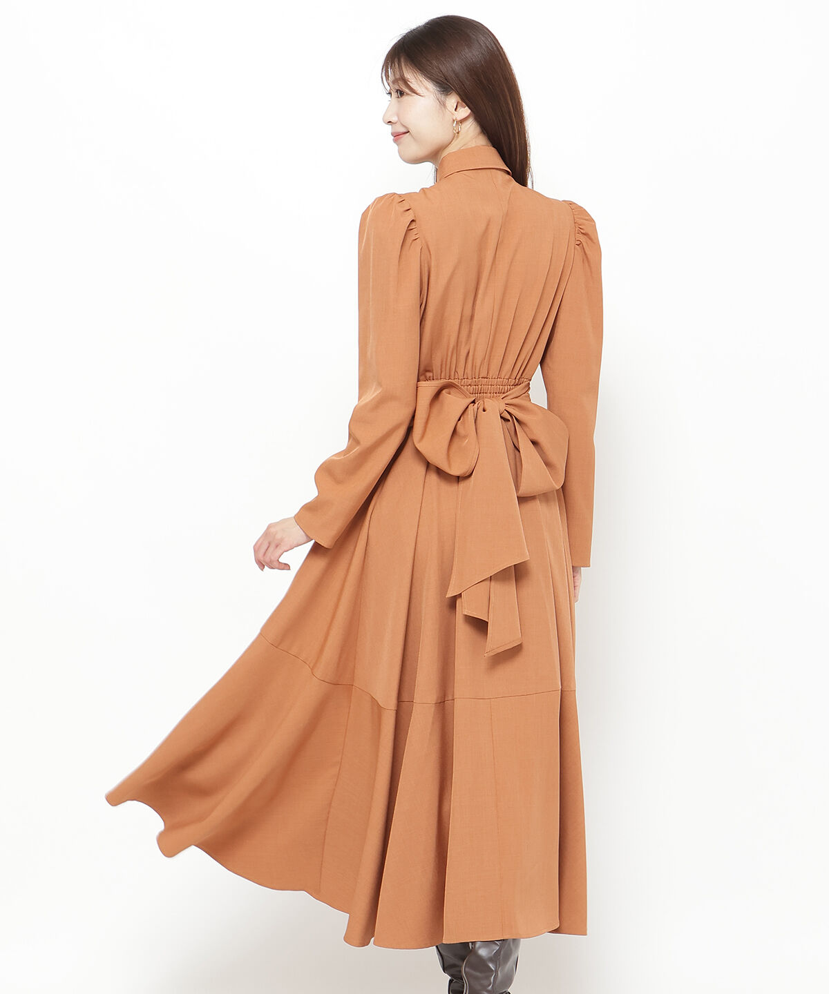 アンドクチュール「アシメラッフルフリルバックリボンワンピース」|ワンピース|