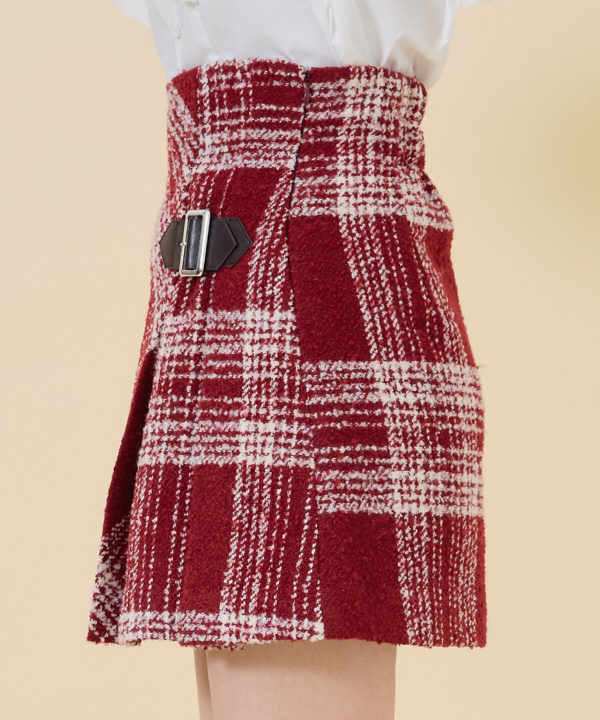 REDYAZEL「ブークレチェックミニスカート」|フレア|