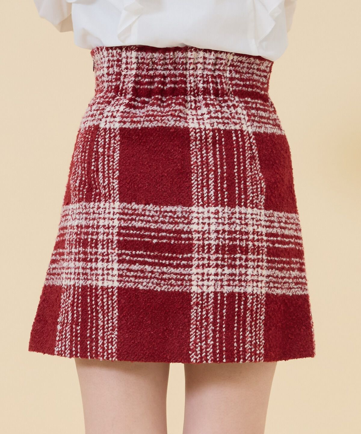 REDYAZEL「ブークレチェックミニスカート」|フレア|