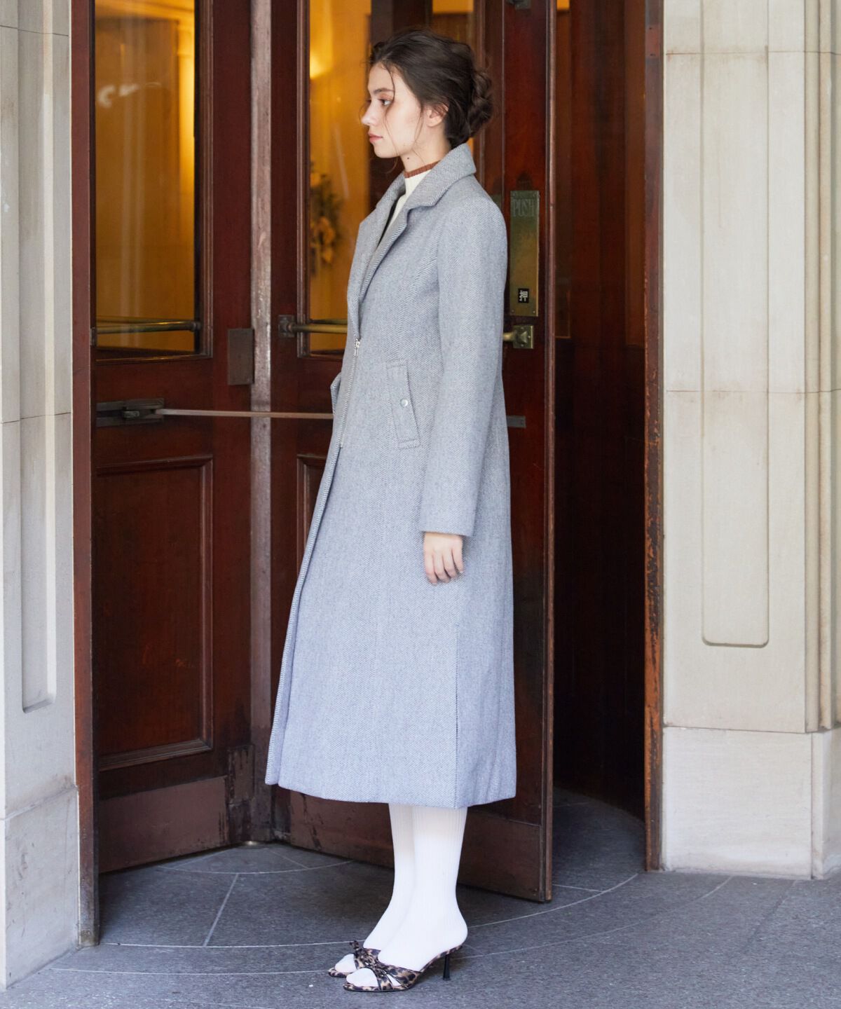 REDYAZEL「ジップチェスターコート」|ステンカラーコート|