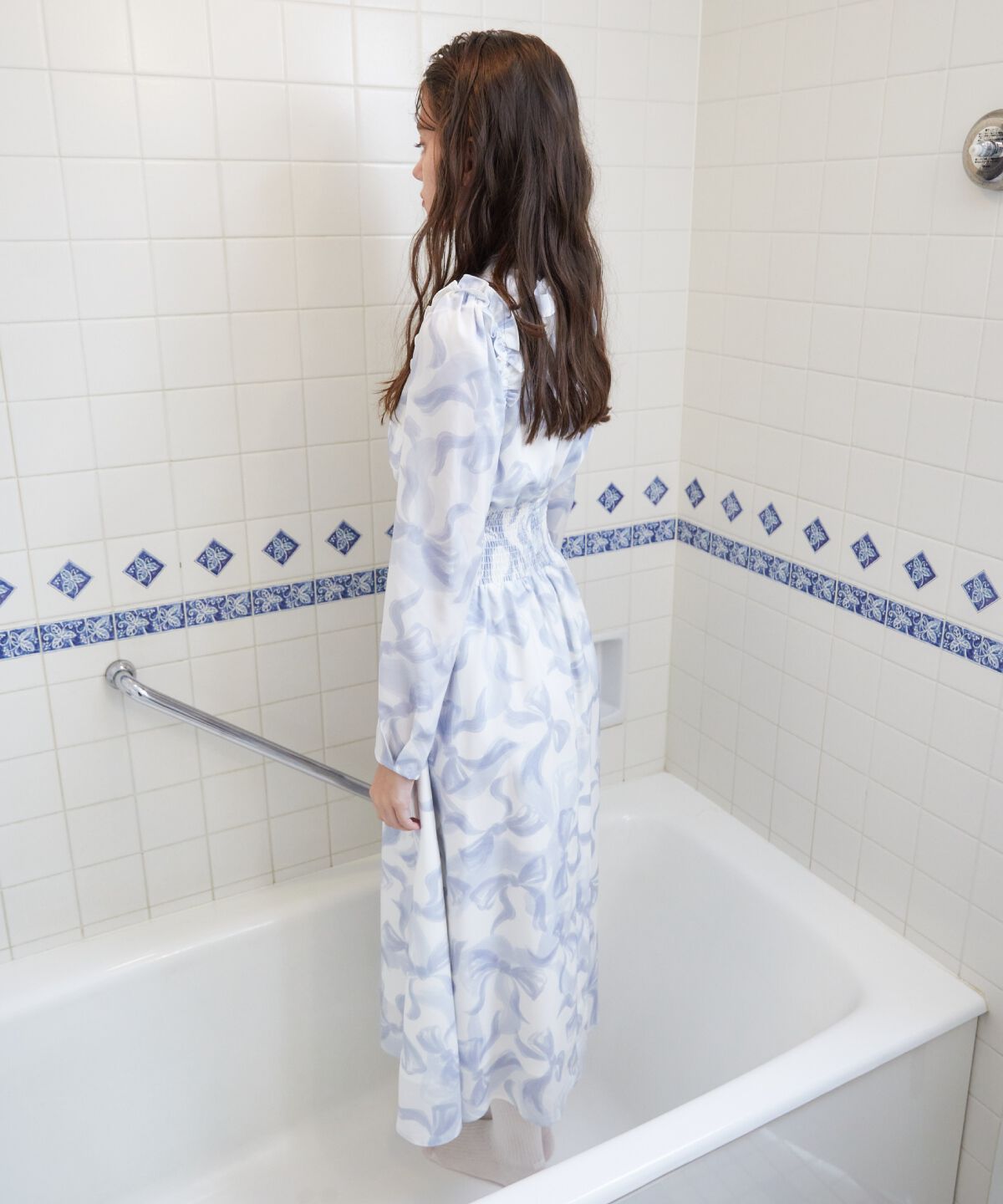 REDYAZEL「リボンプリントワンピース」|ワンピース|