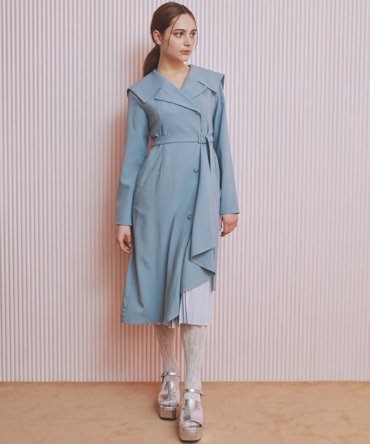 REDYAZEL「アシメデザインセーラープリーツワンピース」|ワンピース|