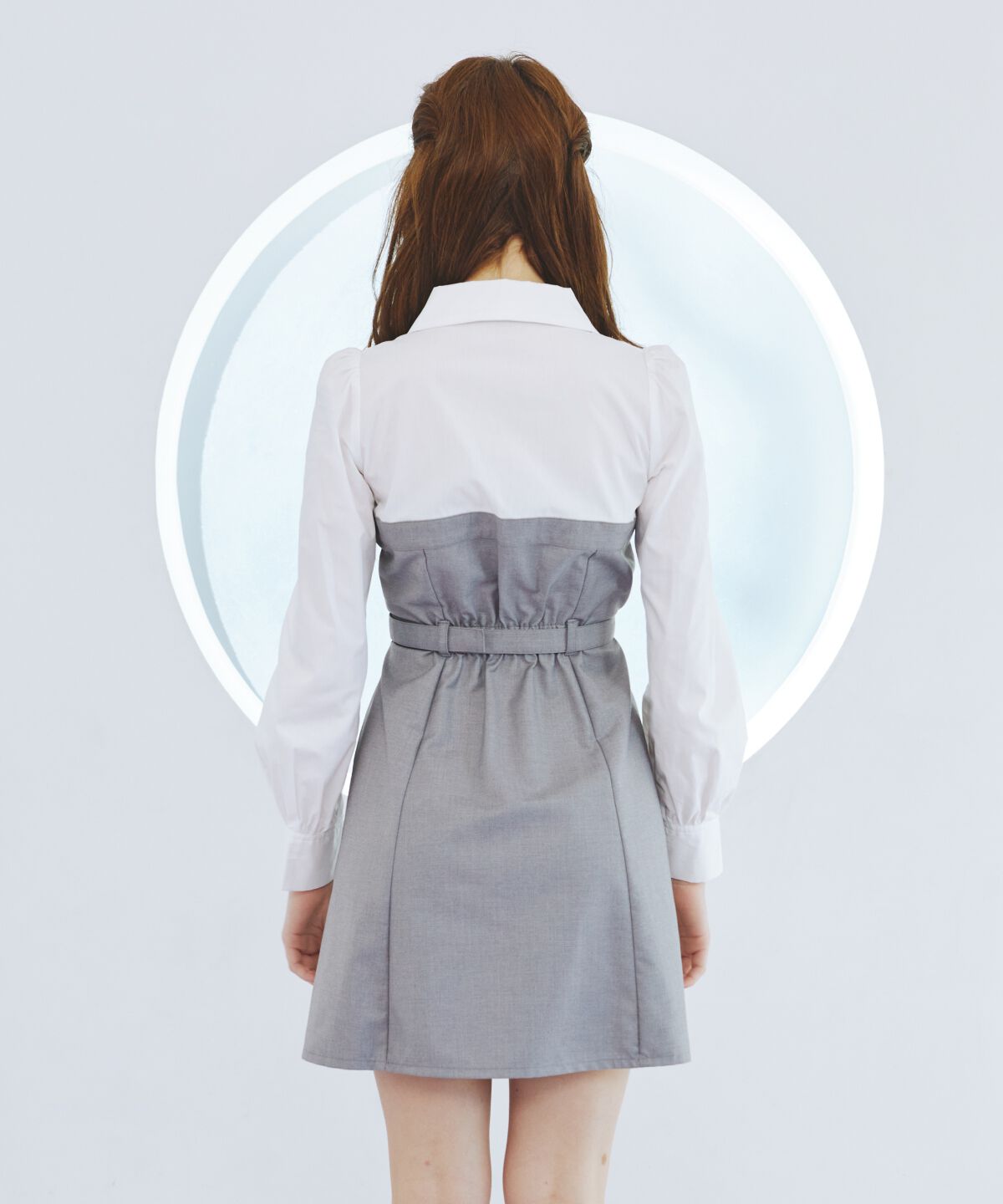 REDYAZEL「レイヤードデザインミニシャツワンピース」|ワンピース|