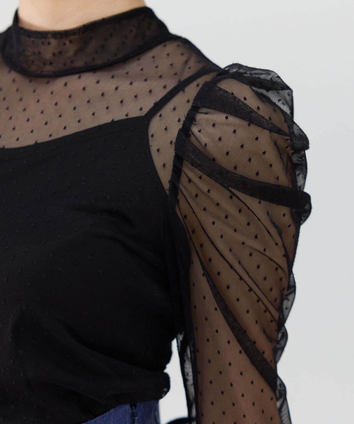 REDYAZEL「ドットドビーチュールブラウス」|シャツ・ブラウス|