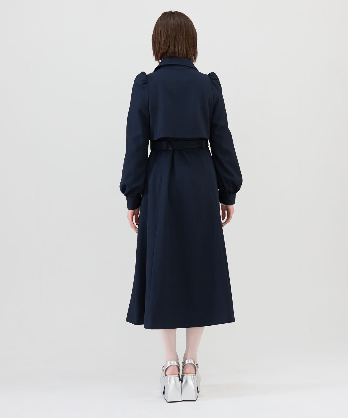 REDYAZEL「パフスリーブロングトレンチコート」|トレンチコート|