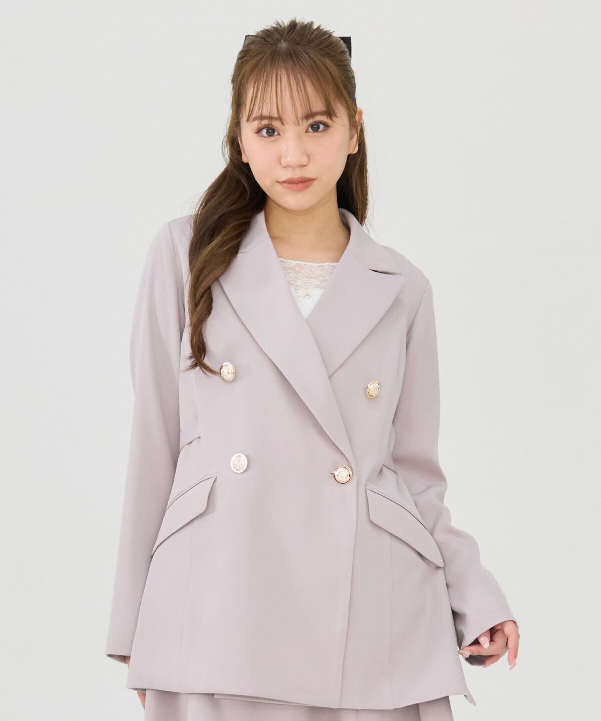 REDYAZEL「サイドベルトダブルジャケット」|テーラードジャケット|