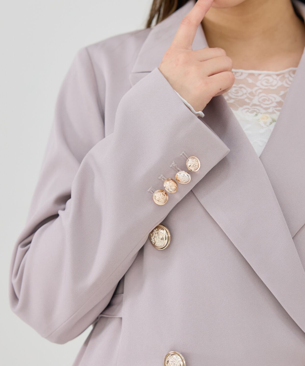 REDYAZEL「サイドベルトダブルジャケット」|テーラードジャケット|