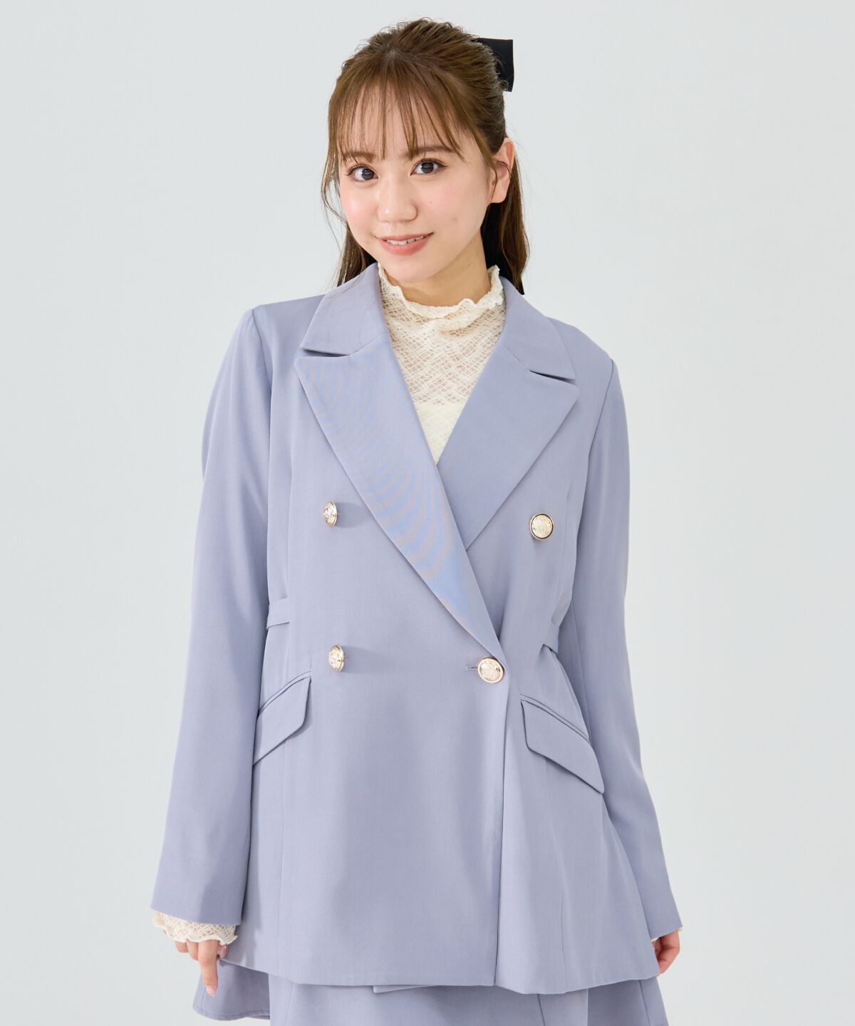 REDYAZEL「サイドベルトダブルジャケット」|テーラードジャケット|