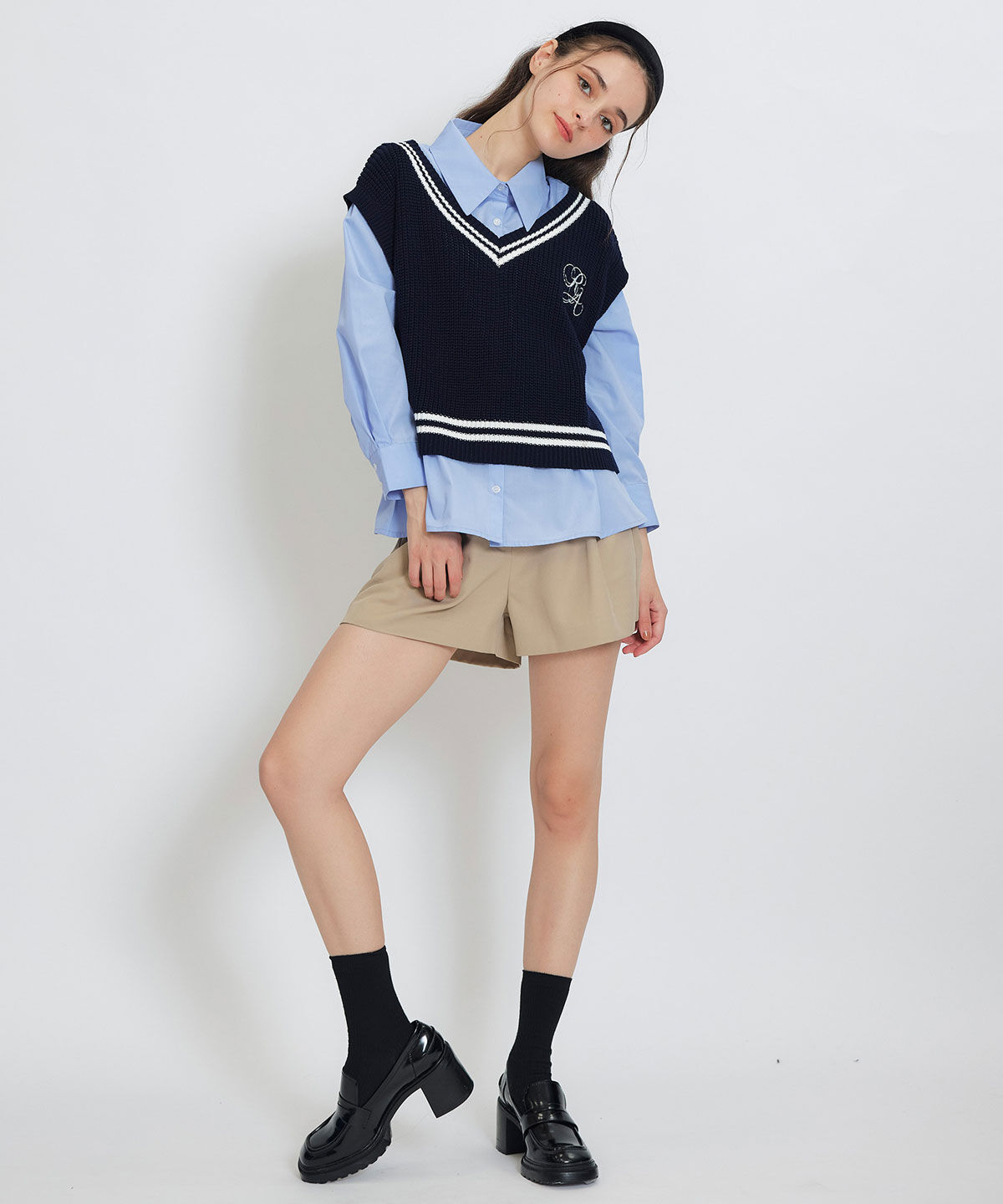 REDYAZEL「ベーシックタックショートパンツ」|キュロット|