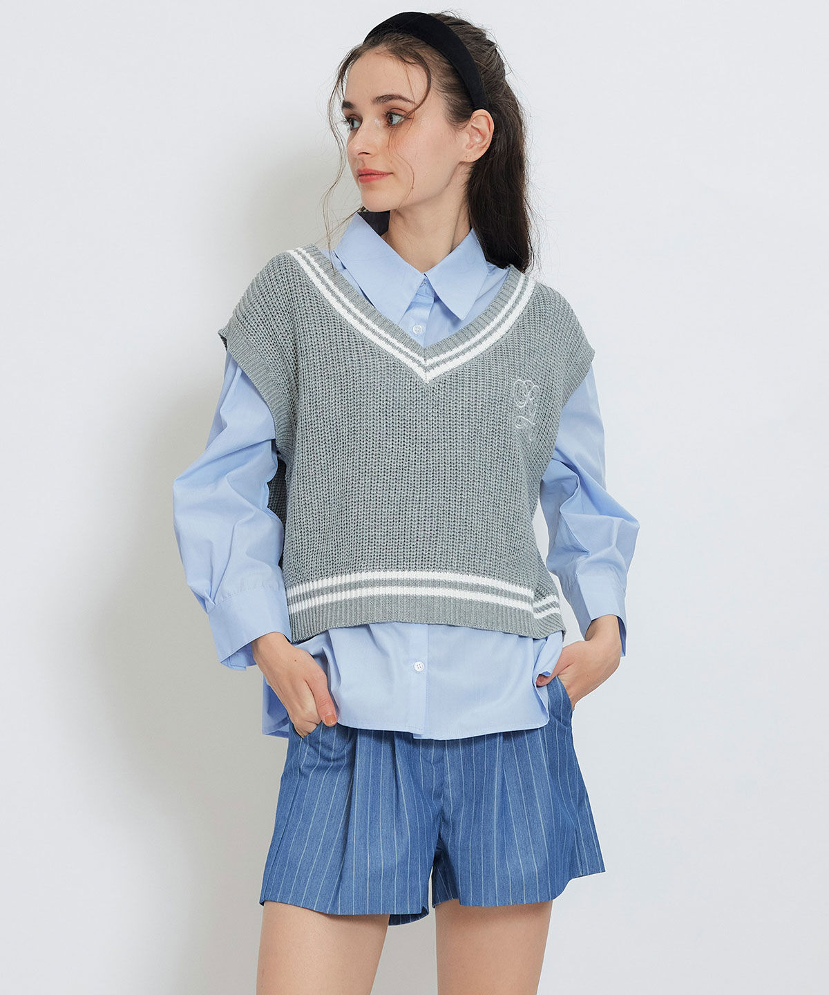 REDYAZEL「ベーシックタックショートパンツ」|キュロット|