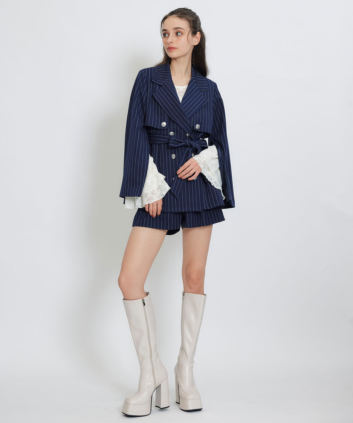 REDYAZEL「ベーシックタックショートパンツ」|キュロット|